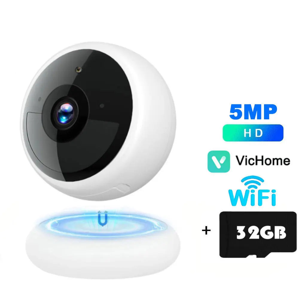 2K 5MP Wireless WiFi Surveillance Camera with Battery