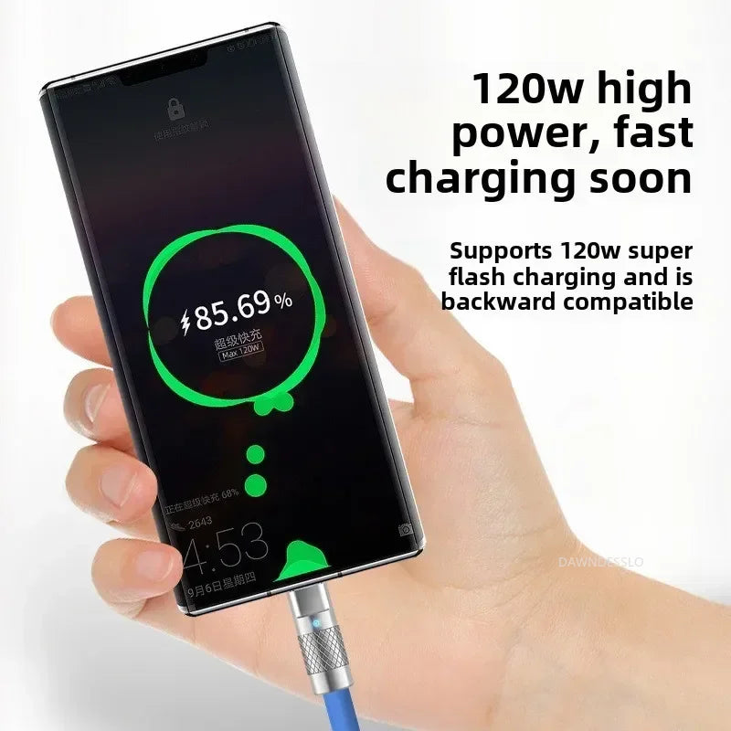 120W 7A Super Schnellladung USB-C Kabel