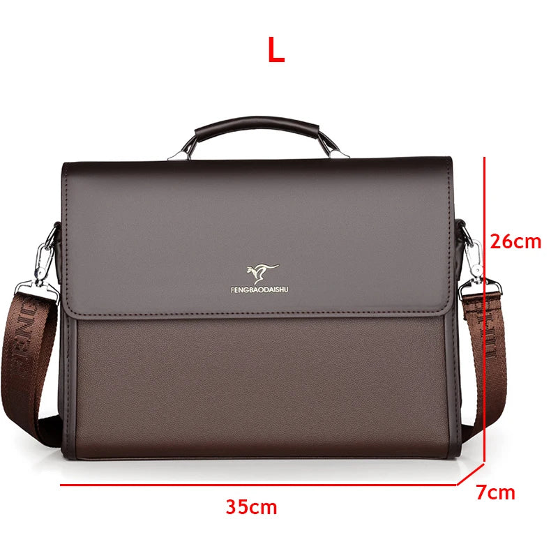 Luxury Leather Briefcase for Men, A4 Size