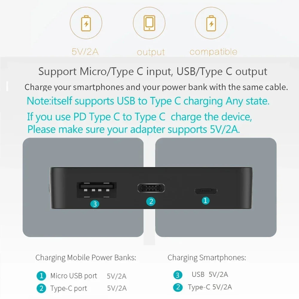 FERISING Mini Powerbank 5000 mAh USB-C