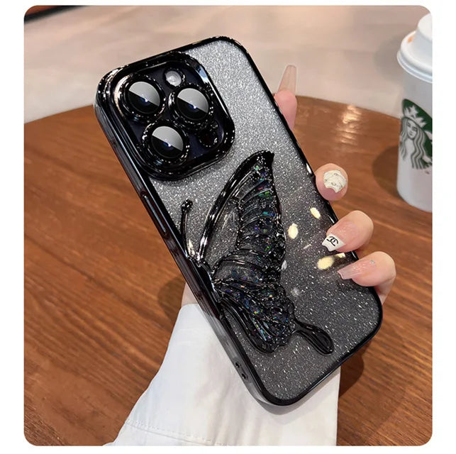 Luxus Glitzer Schmetterling Hülle für iPhone 17 Pro Max