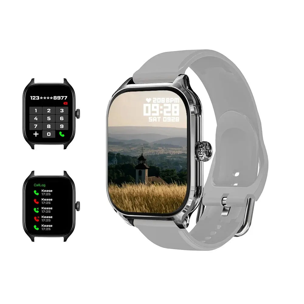 Smartwatch 2,01" HD Display mit Anruf- & Nachrichtenfunktion