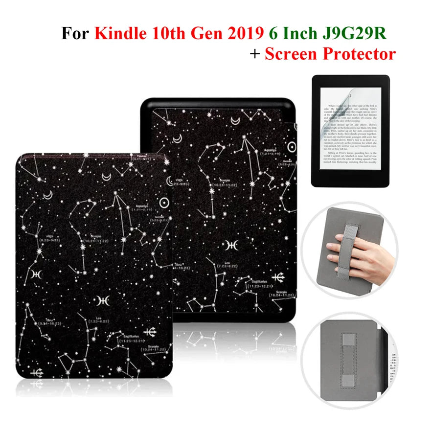 Étui + protection d'écran pour Kindle 10e génération 6 pouces