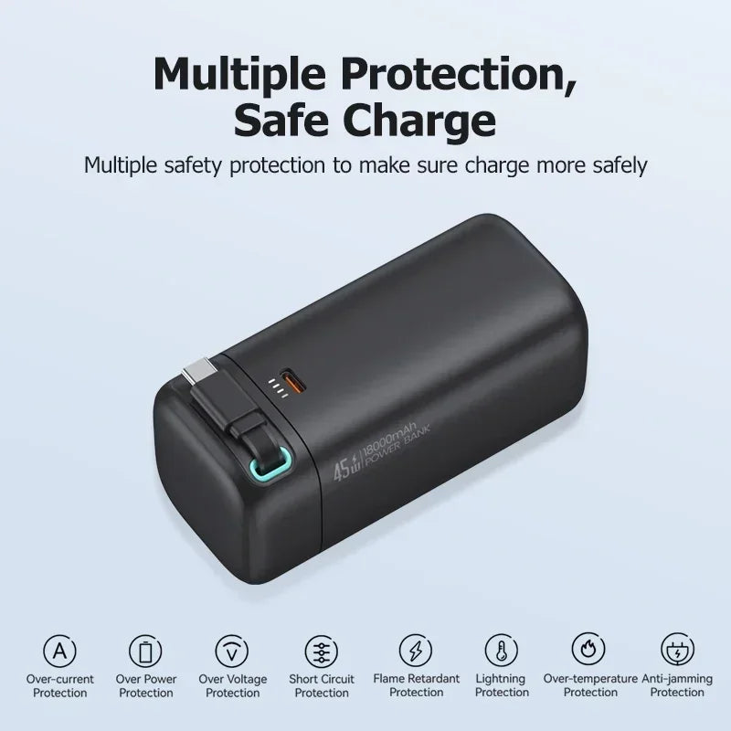 Magnetic 18000mAh 45W PD Power Bank