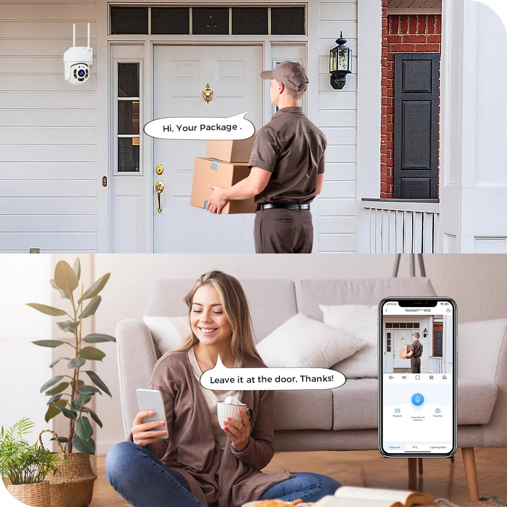 3MP Mini WLAN Kamera mit Schwenkfunktion & Audio IP65