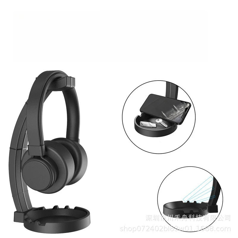 Multifunctional headphone stand for desk