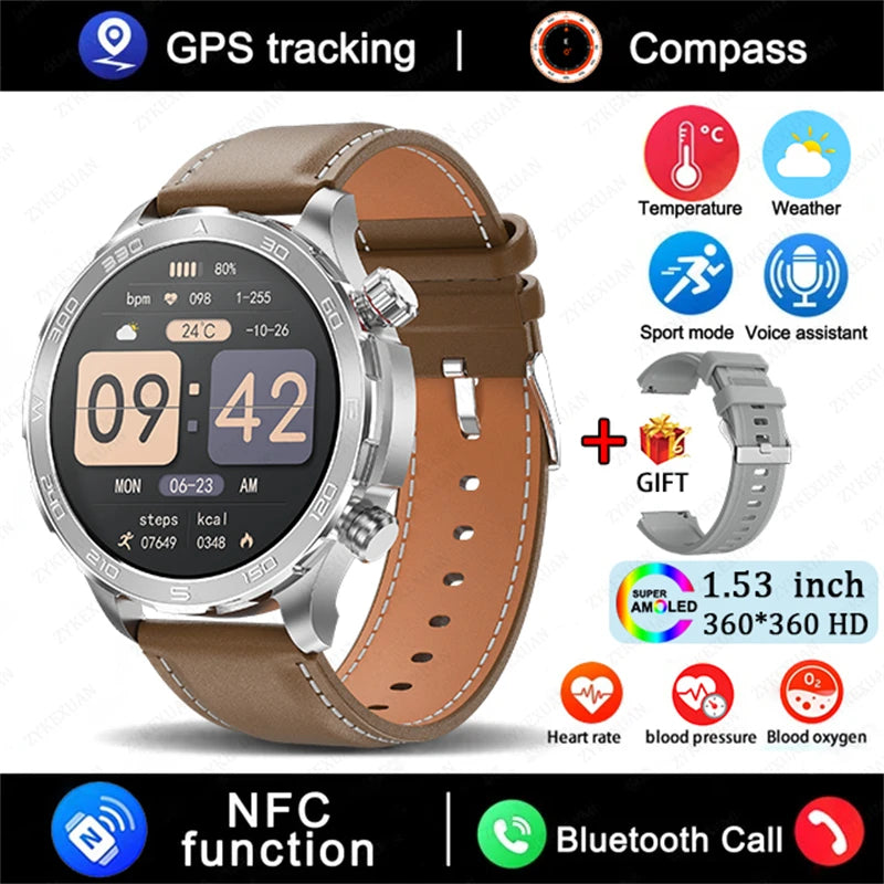 Sport Smartwatch 2025 mit GPS, NFC & AMOLED Display