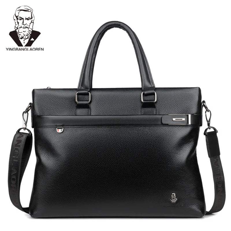 2024 Men's Business Shoulder Bag Leather