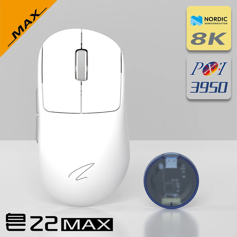 Leichte 4K Gaming-Maus mit 3 Modi und 6 DPI-Stufen