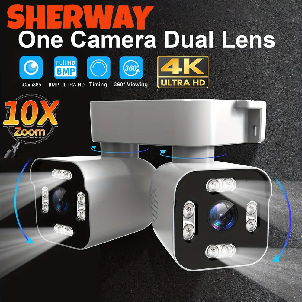 4K 8MP Dual-Lens WLAN PTZ Kamera Outdoor