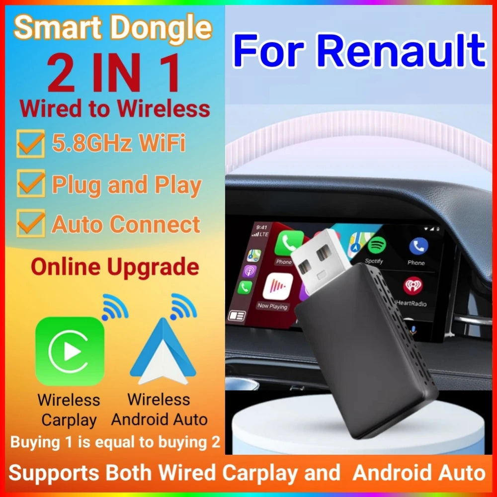 Neuer 2in1 Wireless Carplay Android Auto Adapter
