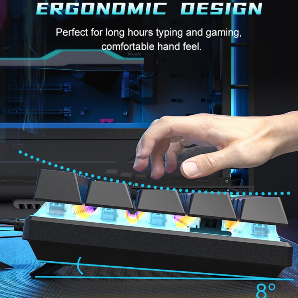 RGB Mechanische 60% Gaming Tastatur Weiß