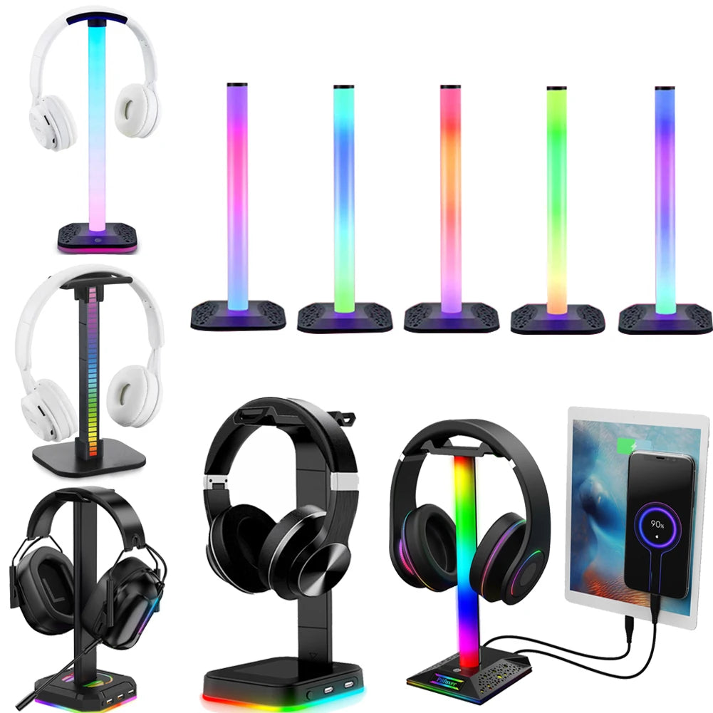 RGB Gaming Headset Ständer – Beleuchtete Kopfhörer Halterung für Schreibtisch