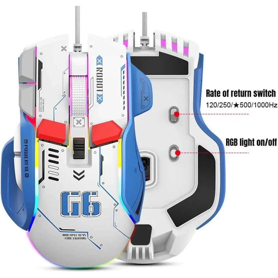 Leichte Tri-Mode RGB Gaming-Maus mit 16000 DPI