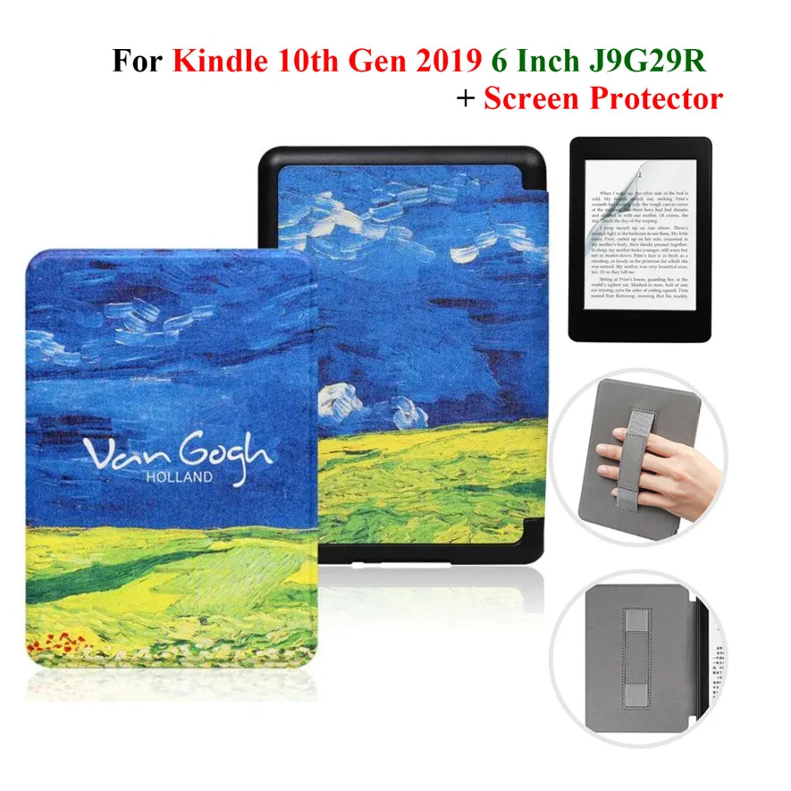 Étui + protection d'écran pour Kindle 10e génération 6 pouces