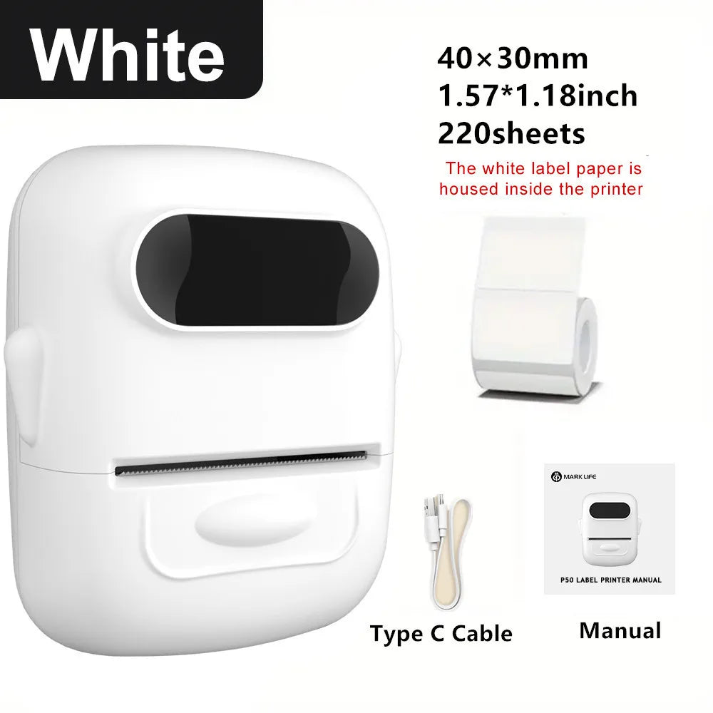 P50 Bluetooth Thermodrucker für Etiketten & QR-Codes