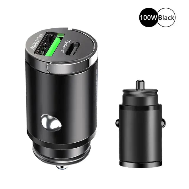 100W USB-C Autoladegerät Schnellladung Adapter