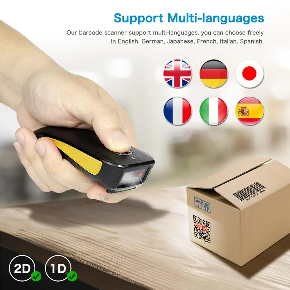 Kabelloser 2D Barcode-Scanner Bluetooth USB tragbar