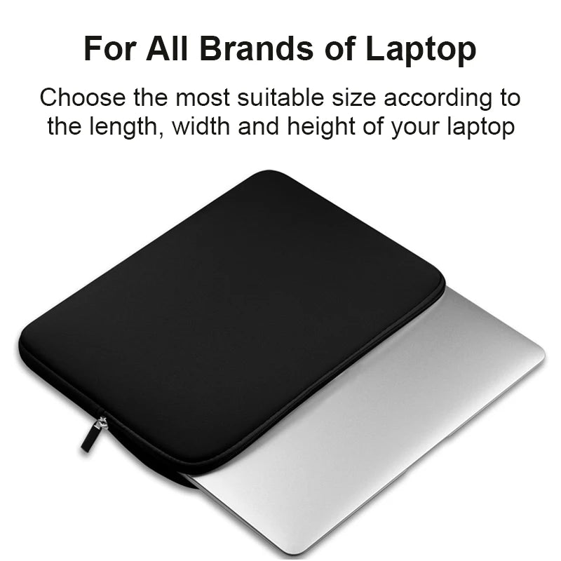 Schwarze Laptop-Hülle 11–15,6 Zoll