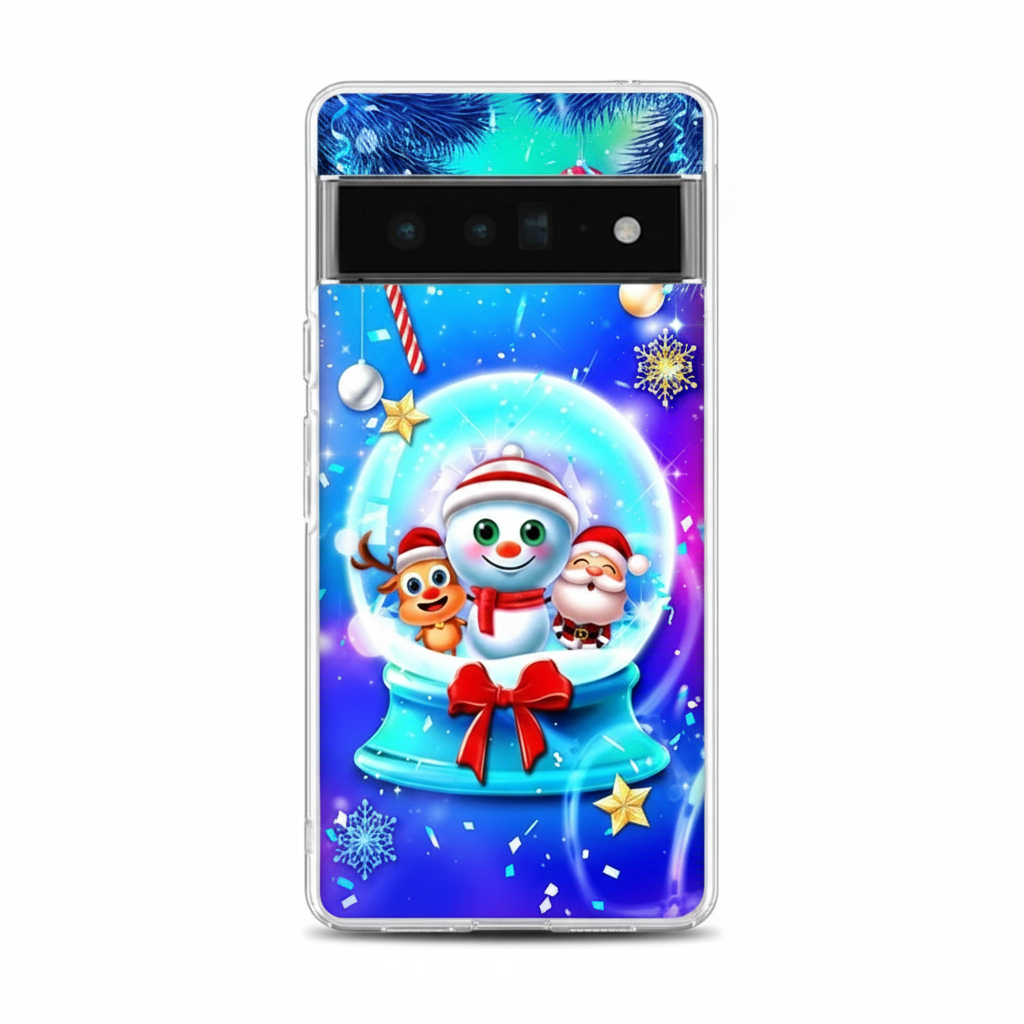 Transparent TPU case with snow motif for Google Pixel 8
