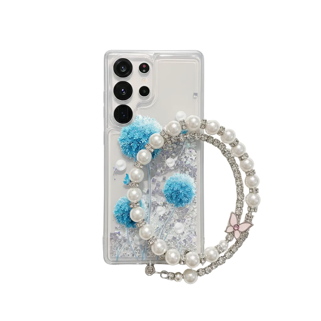 Dandelion Glitzer Strass Hülle für Samsung S25 Ultra