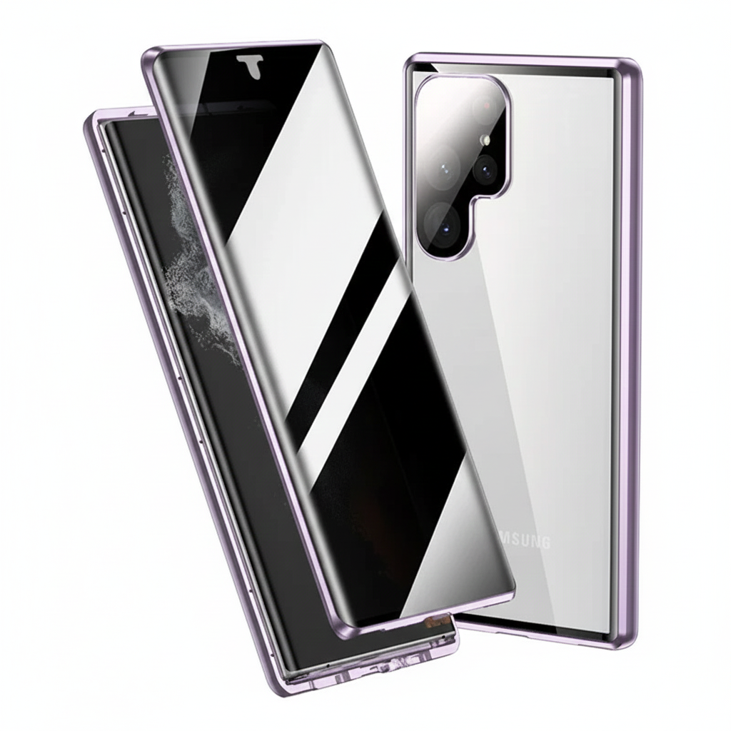 Magnetische 360° Glas Hülle für Samsung Galaxy