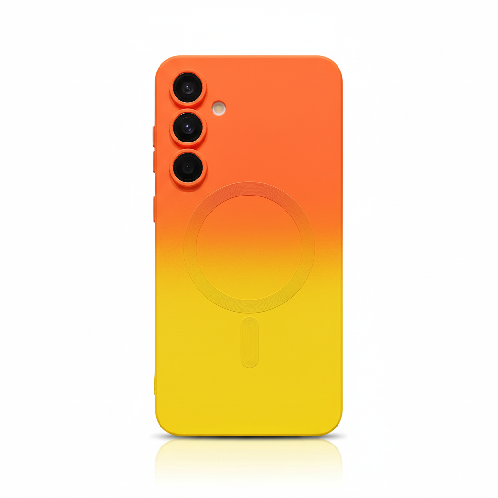 Stylish gradient case with magnet &amp; soft silicone