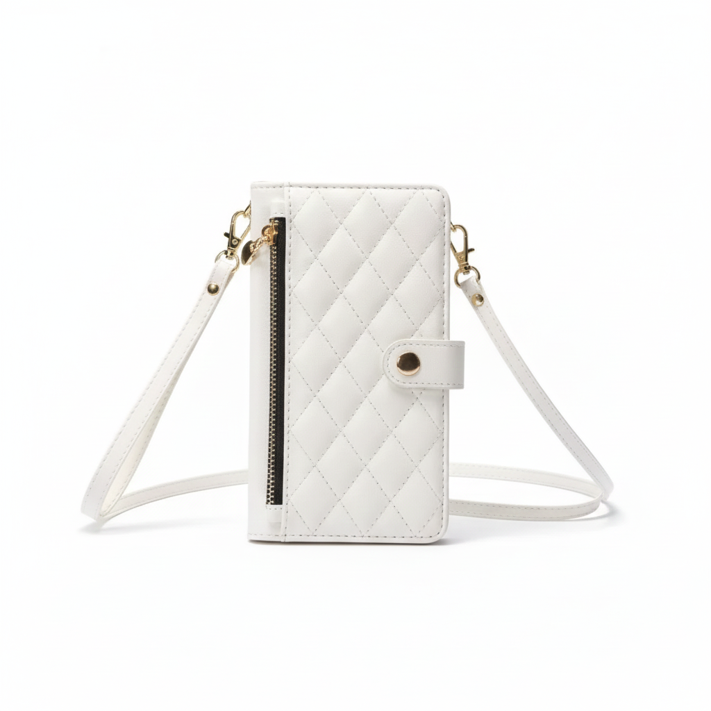 Leather flip case with lanyard for Galaxy S10+