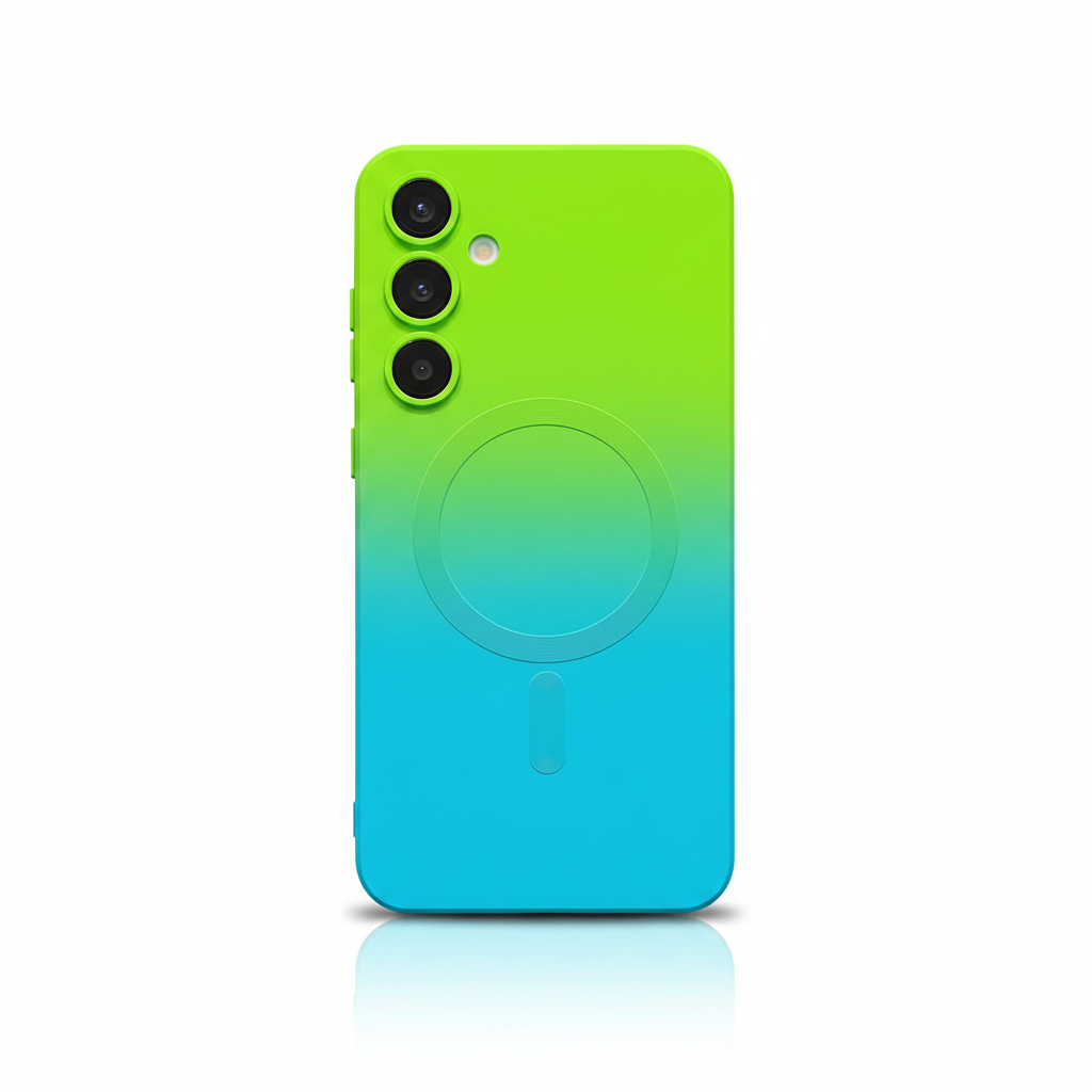 Stylish gradient case with magnet &amp; soft silicone