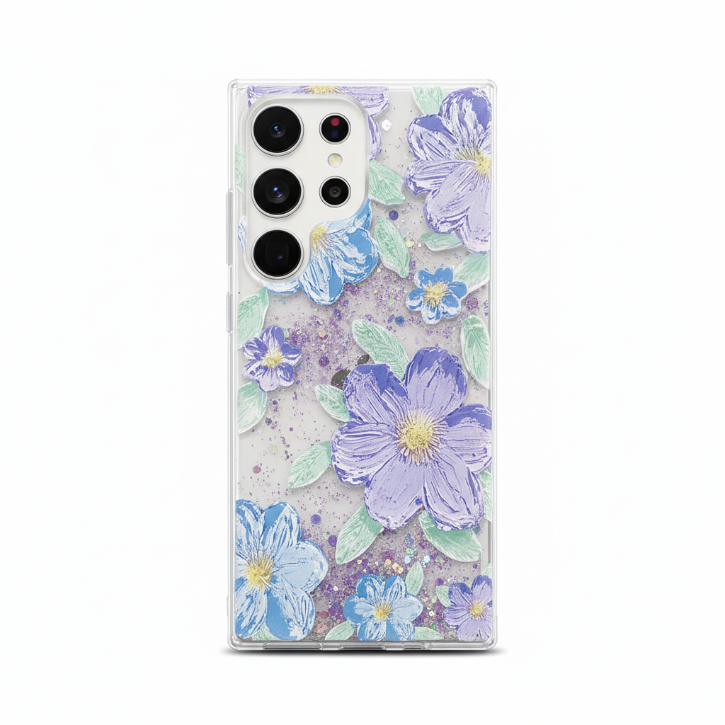 Vibrant floral case in oil painting style for Samsung