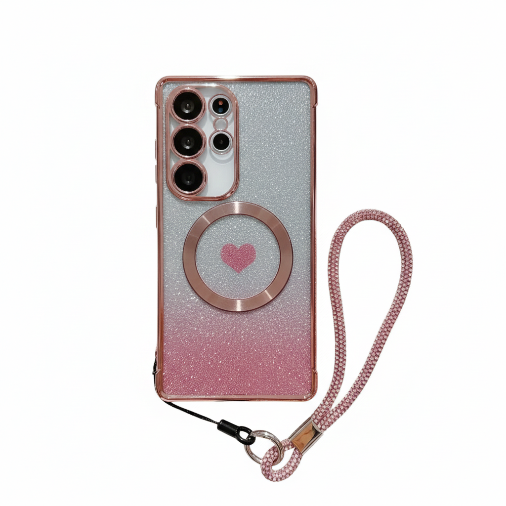 Glitzer Gradient Handgelenk Hülle für Samsung S25