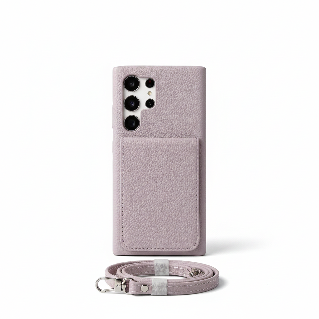 Crossbody Lederhülle mit Brieftasche für Samsung