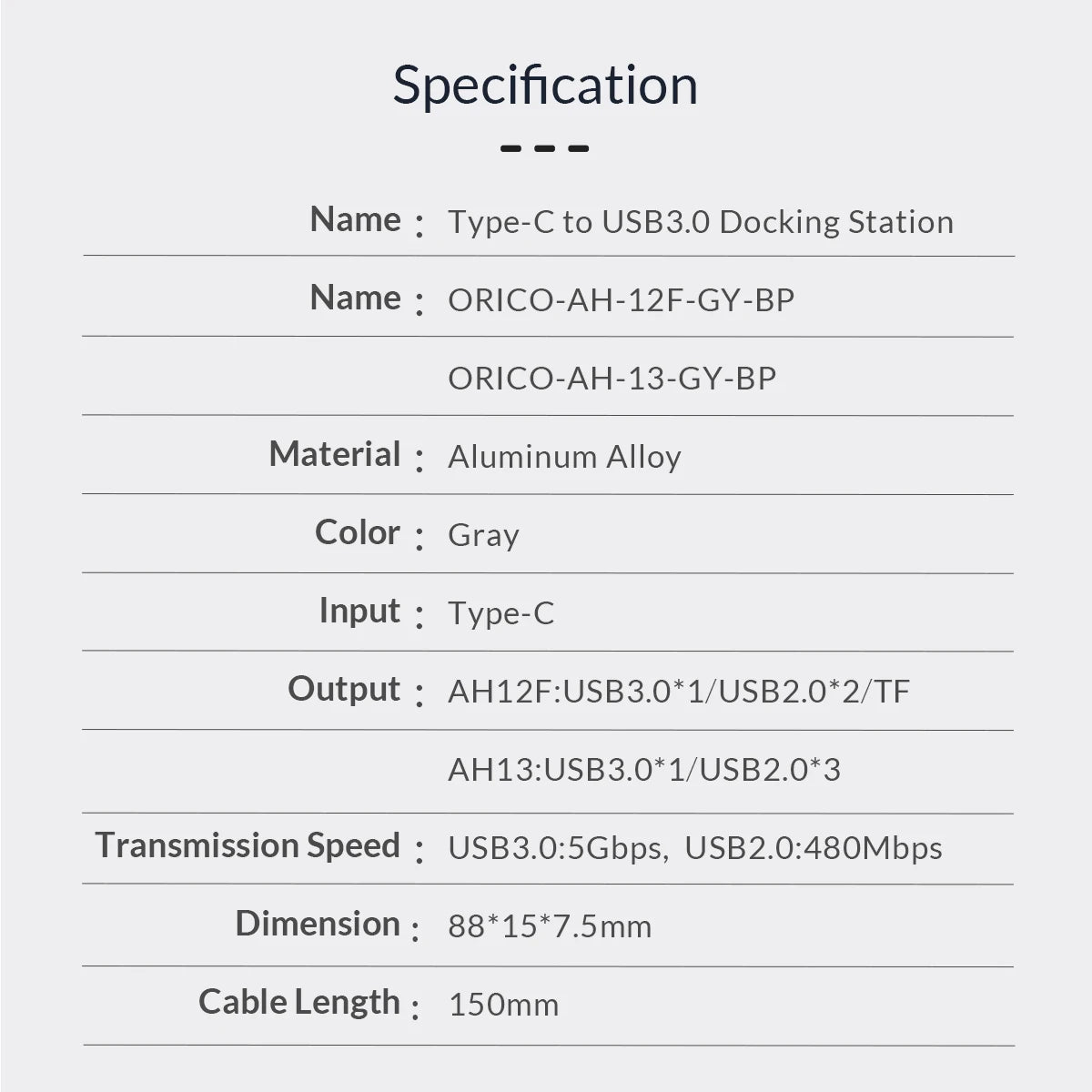 ORICO Aluminium USB-C HUB 4-Port