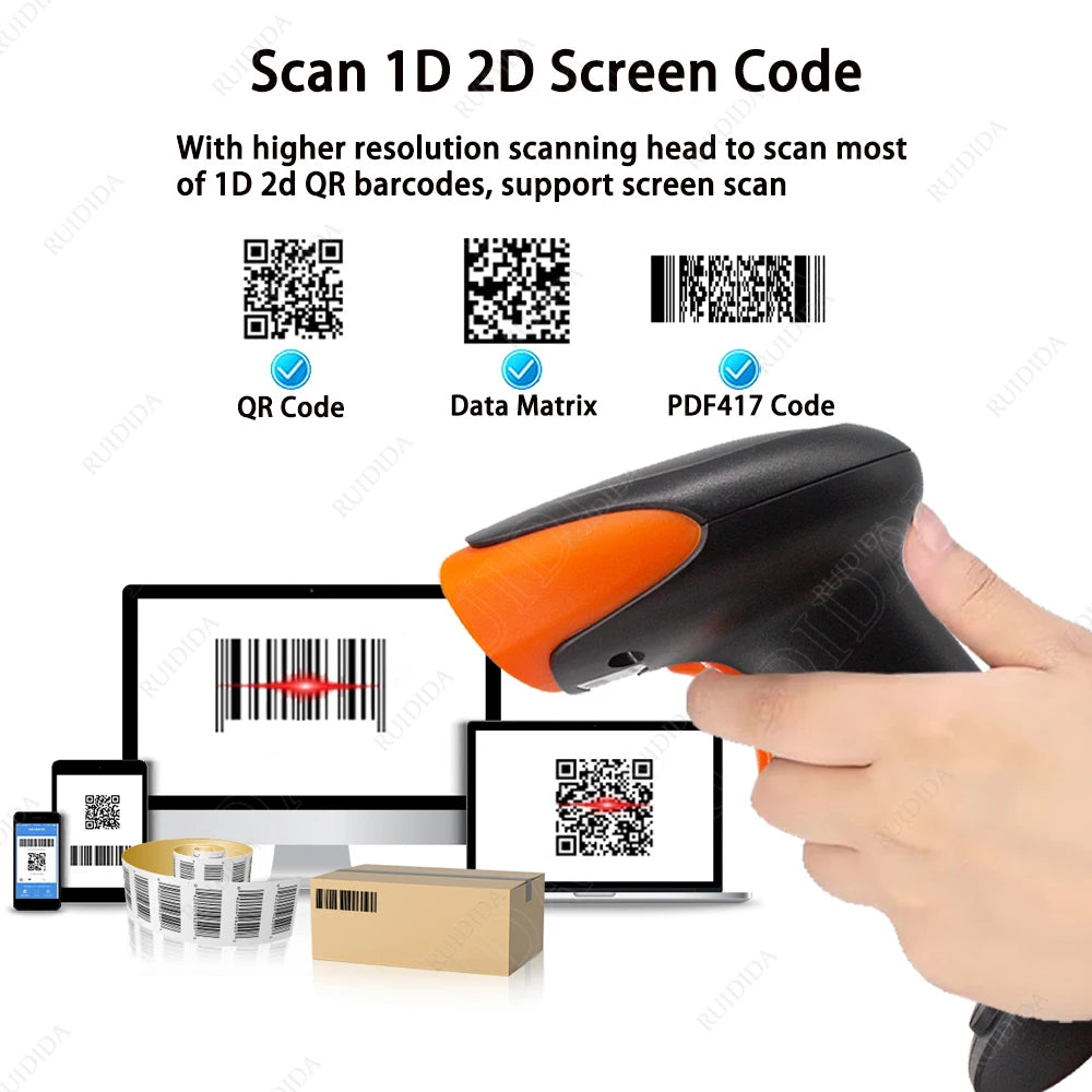 Kabelgebundener 1D/2D Barcode Scanner USB