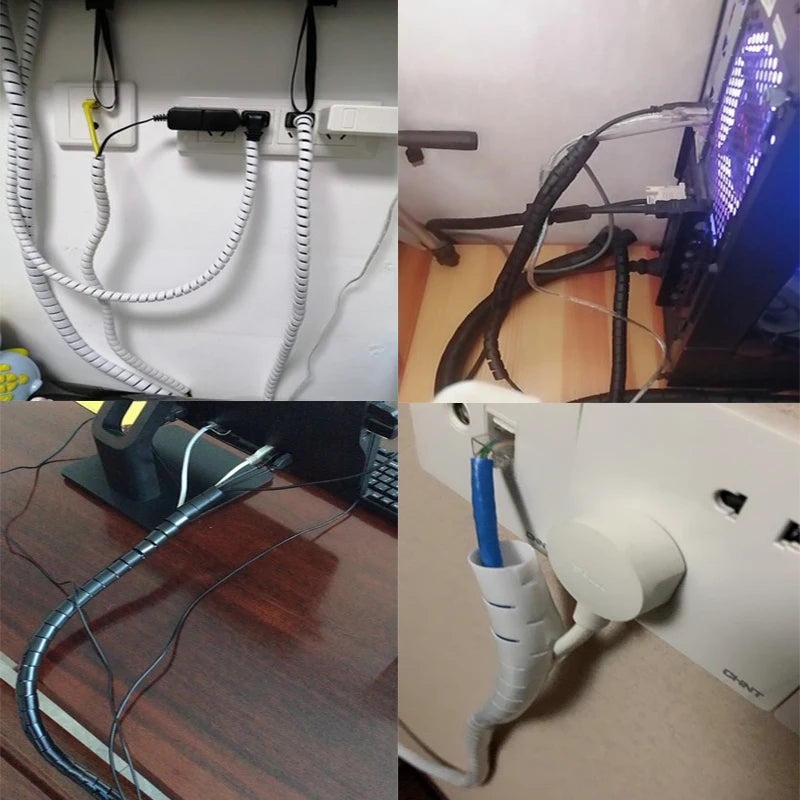 Flexibler Spiralkabel Organizer – 5/10 m Kabelhalter