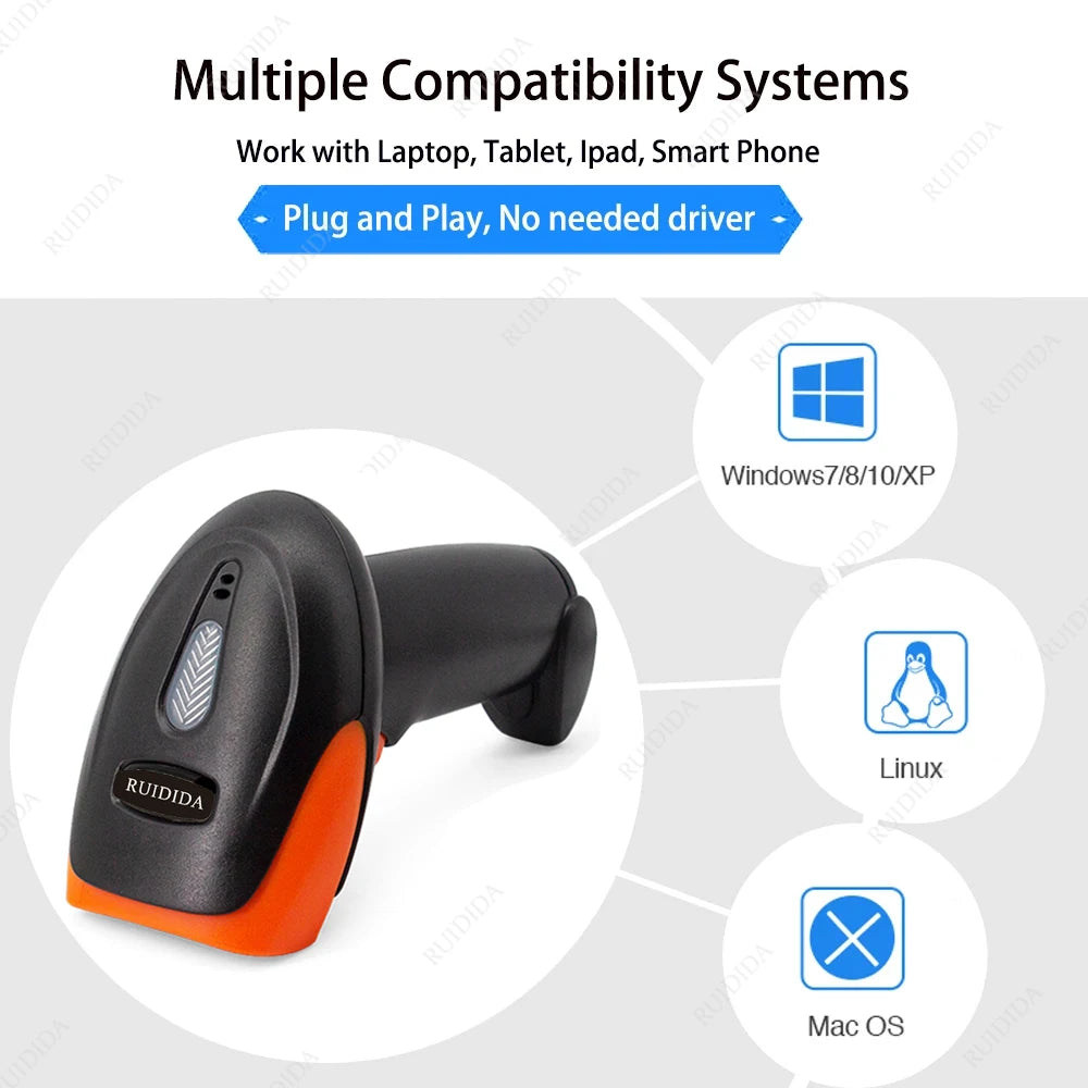 Kabelgebundener 1D/2D Barcode Scanner USB