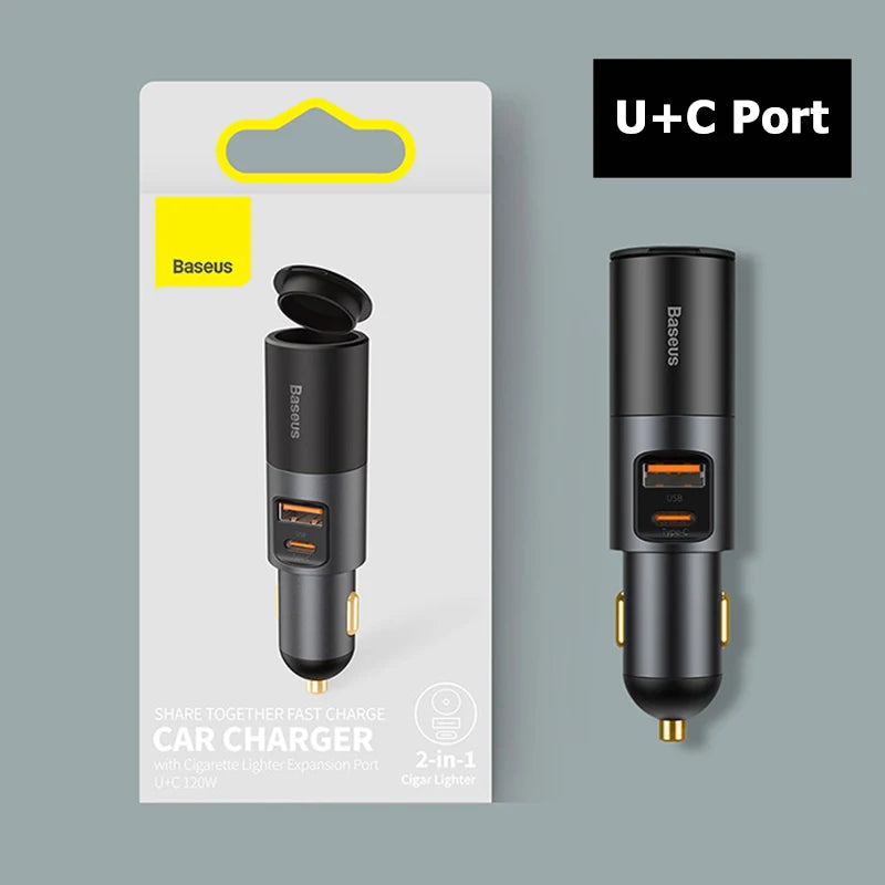 120W Auto Splitter Dual USB C