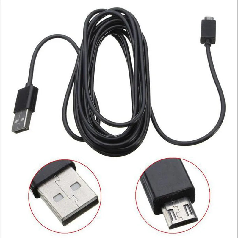 3m Micro-USB Ladekabel für PS4/Xbox Controller