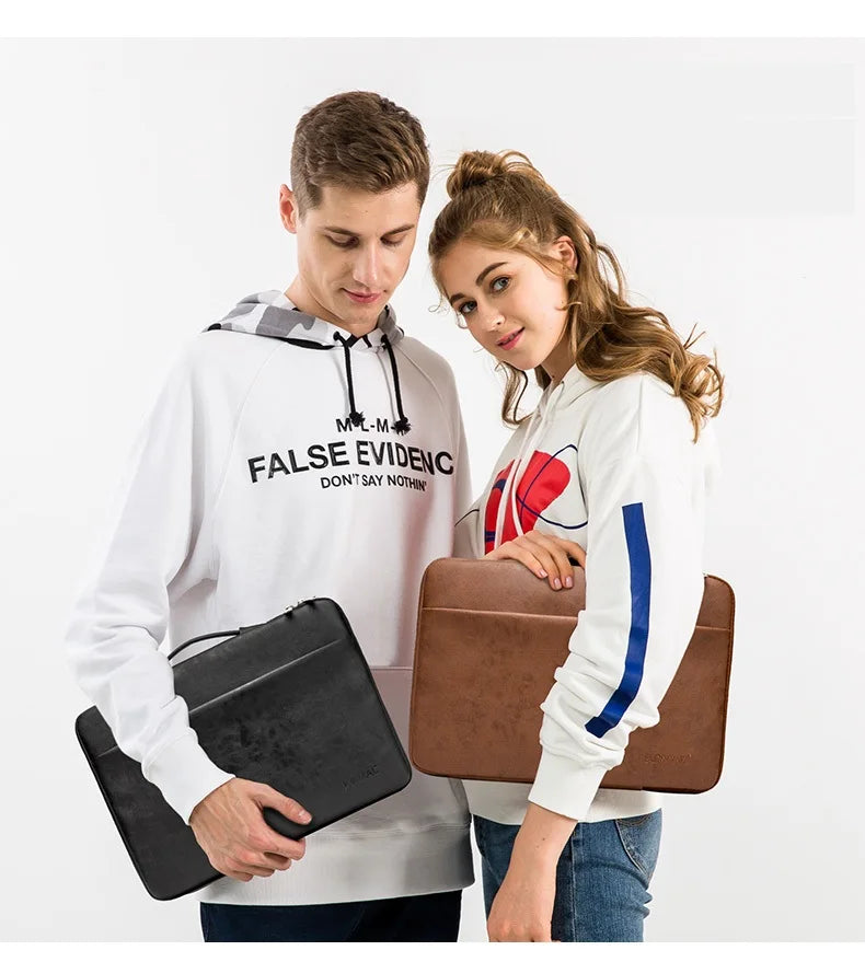 Kinmac PU-Leder Laptoptasche stoßfest für MacBook