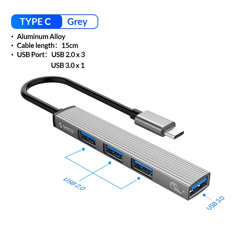 ORICO Aluminium USB-C HUB 4-Port
