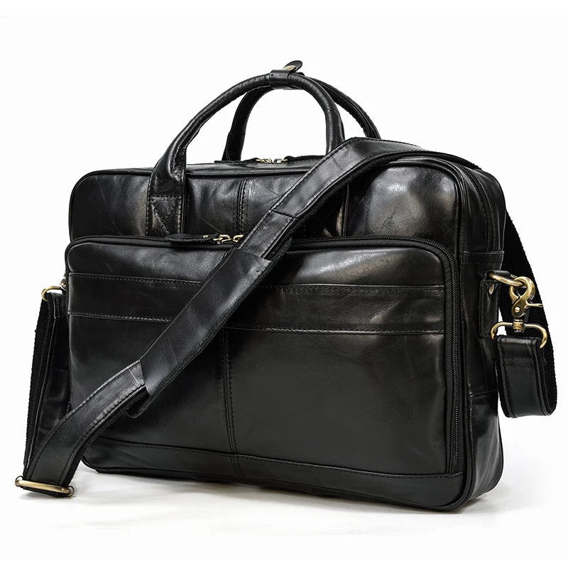 Crazy Horse Leder Aktentasche 16 Zoll