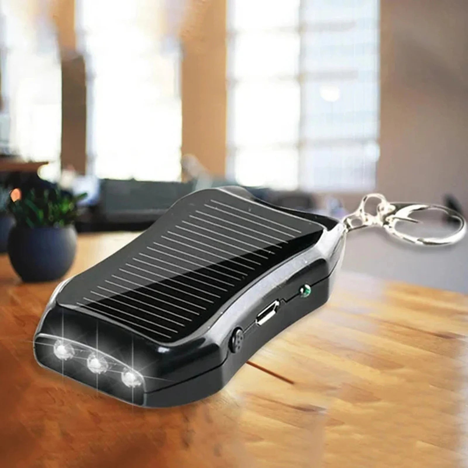 950mAh Schlüsselanhänger Solar Powerbank mit LED