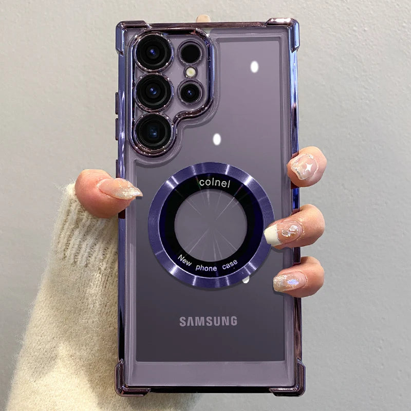 Samsung Luxus Magnet Hülle Clear