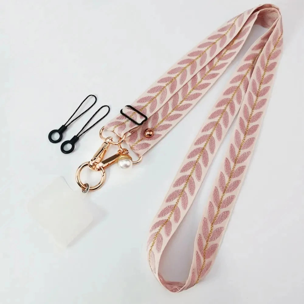 Verstellbares Handy-Lanyard mit Clip und Perlen