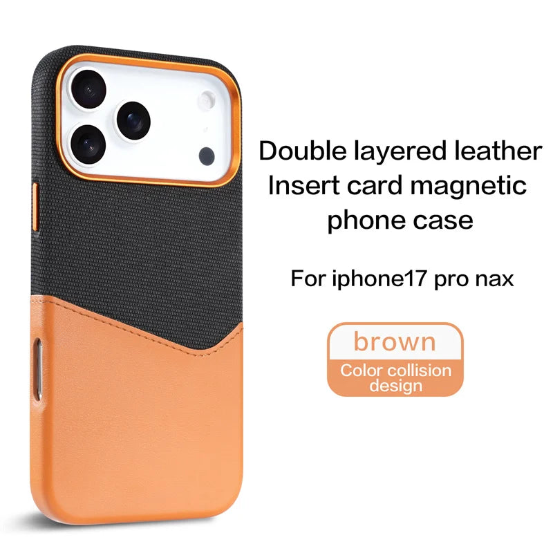 Kartenhalter MagSafe Ledertasche für iPhone 17 Pro Max