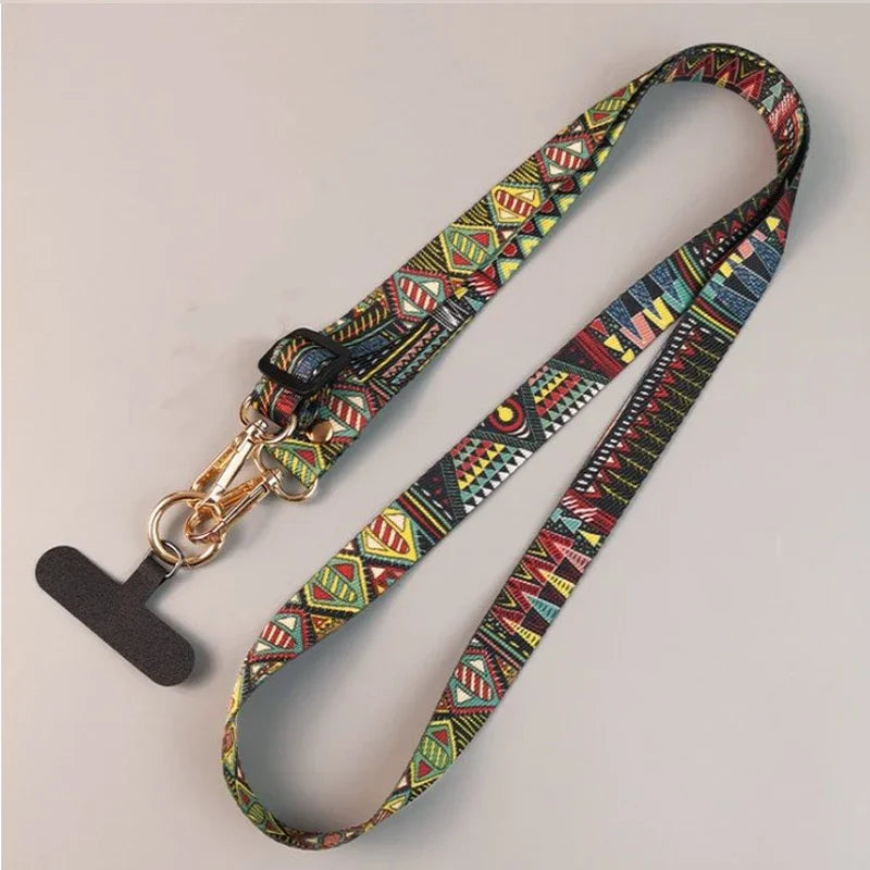 Universeller Handy-Lanyard mit Retro-Muster