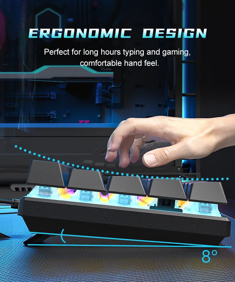 60 % Mechanische Gaming-Tastatur Weiß