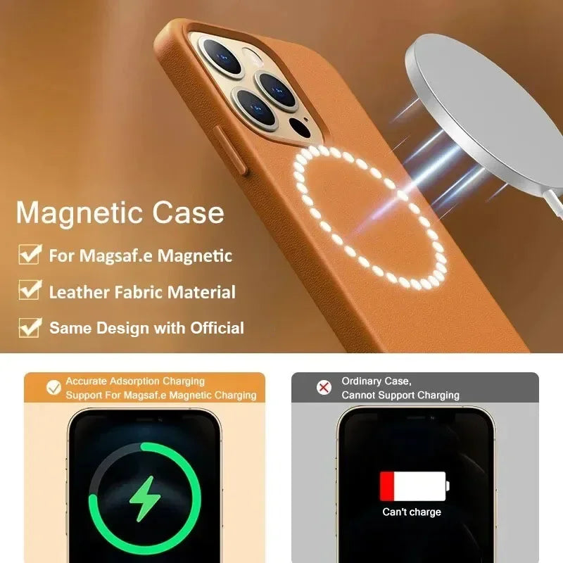 Offizielle MagSafe Lederhülle iPhone