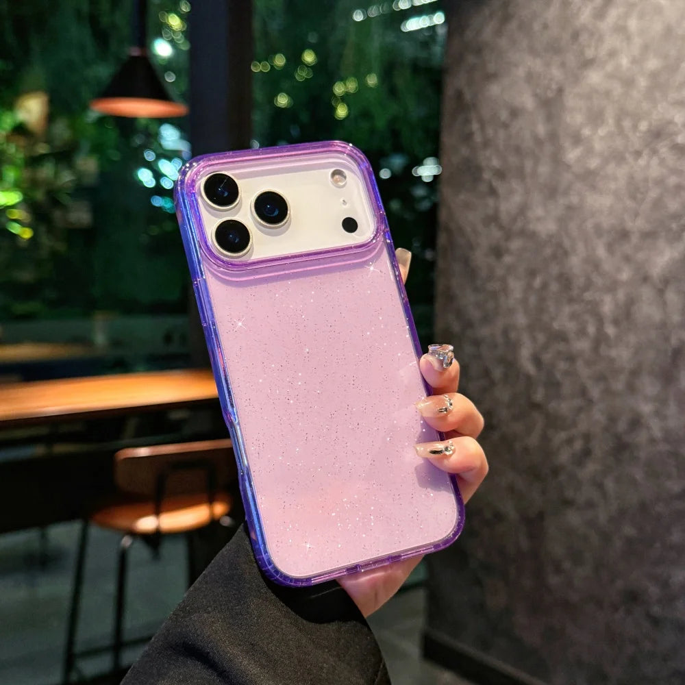 Transparente Glitzer Hülle für iPhone 17 Pro Max