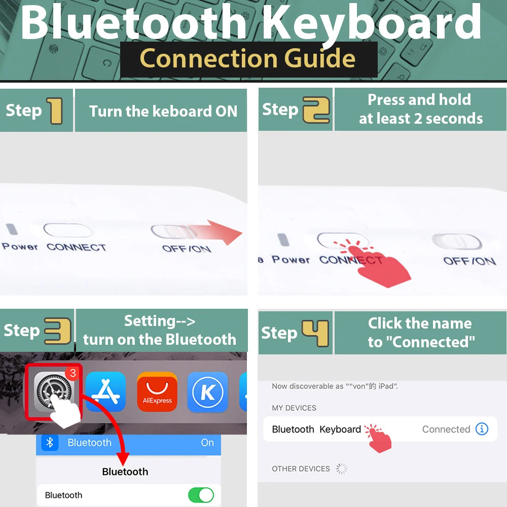 Mini Bluetooth Tastatur Maus für Tablet & Handy